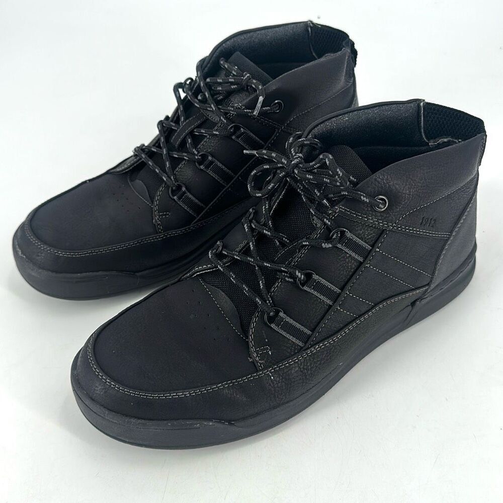 NWOT Nunn Bush Tour Men's Work Moc Toe Slip Resistant Sneaker Boot Black Size 11
